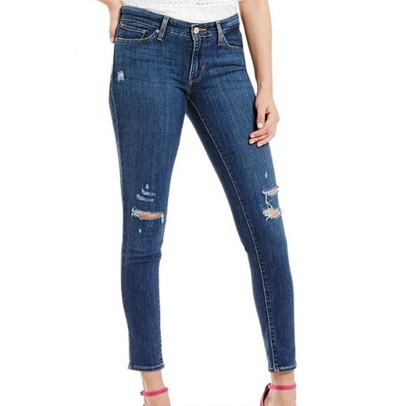 levi's 711 skinny mid rise slim through hip and thigh